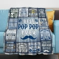 thumbnail image 2 of Best Pop Pop Gifts from Grandchildren, Gifts for Pop Pop, Pop Pop Gifts for Grandpa, Pop Pop Birthday Gifts from Grandkids, Gifts for Grandpa for Christmas, to My Pop Pop Blanket Gifts 60"X80", 2 of 6