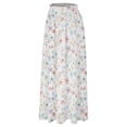 thumbnail image 4 of RYKJLWY Maxi Skirt Women Floral Print Skirt High Waist Party Beach Pocket Long Maxi Skirt Plus Size Skirts Maxi Skirt (White,XL), 4 of 6