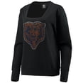 thumbnail image 2 of Women's Cuce Black Chicago Bears Winners Square Neck Pullover Sweatshirt, 2 of 4