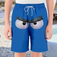 thumbnail image 2 of Gelikeya Boys Shorts Stylish Summer Swim Trunks Quick Drying Beachwear Sports Swimming Board Shorts Holiday Party Bathing Suits #01 Blue, 3-4 Years, 2 of 5