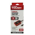 thumbnail image 3 of Hyper Tough Outdoor 6-Outlet 6ft Extension Cord Hub, Red/Black, 3 of 8