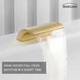 thumbnail image 6 of Boyel Living Single-Handle Tub Deck Mount Roman Tub Faucet with Hand Shower and Water Suply Hose in Brushed Gold, 6 of 8