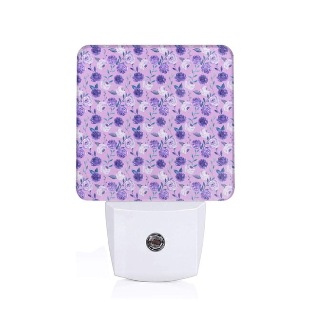 Fotbe Violet Luz Nocturna LED, Luz de Noche con Sensor de Luz Natural de Anochecer a Amanecer, Se Enchufa a la Pared, Blanco Cálido 0.5W-US