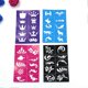 thumbnail image 3 of 10pcs 12x8cm Mixed Patterns Self-adhesive Reusable Stencils Templates For Airbrush Spray Face Paint Henna Glitter Tattoos, 3 of 4