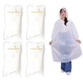 thumbnail image 1 of 4 ponchos de lluvia para adultos: impermeable desechable grueso transparente impermeable con capucha y mangas elásticas para hombres y mujeres, 1 of 5