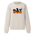 thumbnail image 4 of Women Oversized Halloween Hoodies Pullovers Graphic Print Round Neck Long Sleeve Sweatshirt Beige Hoodies for Women, 4 of 6