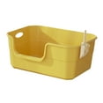 thumbnail image 2 of Caja de arena para gatos a prueba de salpicaduras, colcha para mascotas, arenero para gatos, inodoro portátil para gatitos, bandeja de arena para amarillo, 2 of 8