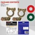 thumbnail image 4 of OEMASSIVE 2X Pure Brass Car Battery Terminals Connectors Clamps Top Post Protector w/ Washers, 4 of 8