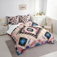 thumbnail image 3 of Castle Fairy Bohemian Aztec 7-Piece Bedding Comforter Set,Southwestern Theme King Bedding Sets,Tribal Style Ultra Soft Bed Sheets,Lightweight Room Decor, 3 of 8