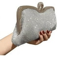 thumbnail image 5 of Women Envelope Clutch Bag Elegant Wedding Party Clutch Purse,Silver, 5 of 7
