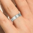 thumbnail image 4 of 10k White Gold Row Band, 4 of 4