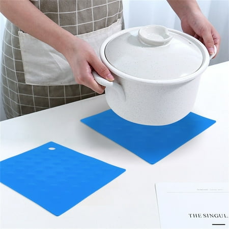 

Silicone Non-Slip Mat Bowl Coaster Square Table Placemat Kitchen Anti-hot Pad
