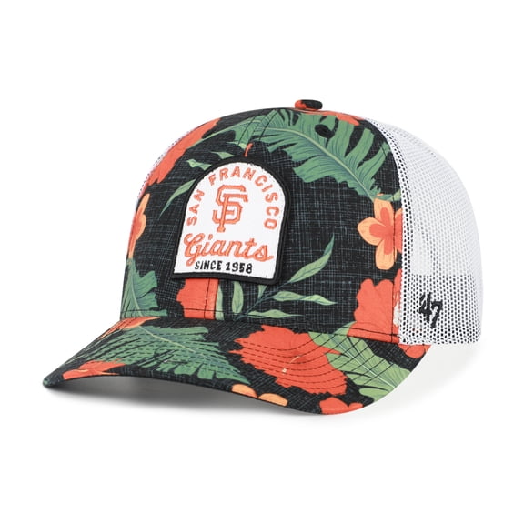 Men's '47 Black San Francisco Giants Beachside Adjustable Trucker Hat