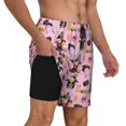 thumbnail image 2 of Logiee 2336109497 Print Men's Swim Trunk,Quick Dry Board Shorts ,Men's Swim Trunks with Compression Liner, Bathing Suits with Pockets-Medium, 2 of 6