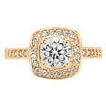thumbnail image 4 of 1.335 ct Round Cut White Sapphire with Simulated Diamond Halo Accents 14K Yellow Gold Womens Engagement Ring, 4 of 6