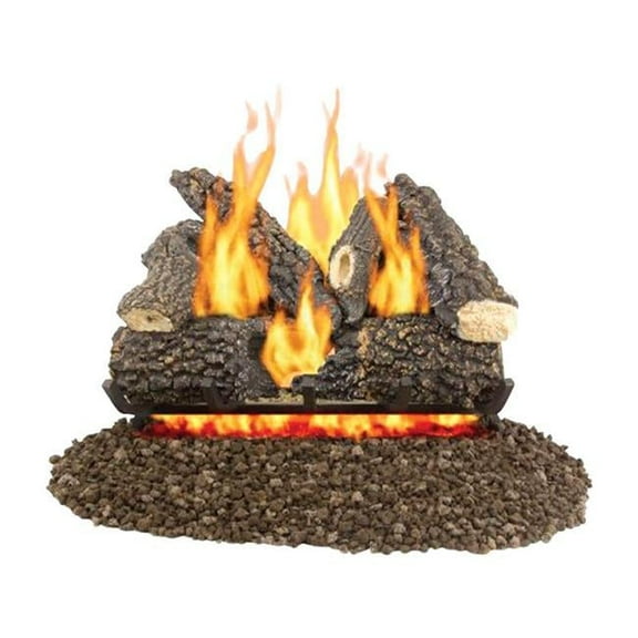55000 BTU Pleasant Hearth Arlington Ash Fireplace Log Set