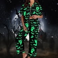 thumbnail image 2 of MuXiKeJi Clothes Halloween Pajamas Women 2 Piece Set Holiday Pjs Long Sleeve Shirts and Pants Ghosts Graphic Spooky Season Sleepwear,Plus Size Halloween Pajamas for Women, 2 of 8