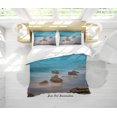 thumbnail image 1 of 3D Blue Sea Rock Scenery Juego de Funda de edredón Juego de Funda de edredón Fundas de almohada, 1 of 3