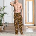 thumbnail image 2 of Kdxio Chrysanthemum turkey Print Mens Pajama Pants Set Sleep & Lounge Pants, PJ Bottoms with Pockets and Button Fly-Small, 2 of 6