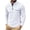 White, variant on LEAVINGSUO Men's Stand Collar Long Sleeve Shirt Casual Loose Fitting Sports Breathable Top Black S