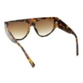 thumbnail image 4 of Womens Flat Top Futurism Triangular Plastic Thick Arm Sunglasses Tortoise - Brown, 4 of 4