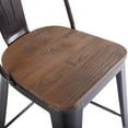 thumbnail image 4 of Goplus Copper Set of 4 Metal Wood Counter Stool Dining Kitchen Bar Chairs Rustic, 4 of 7