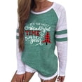 thumbnail image 1 of Camisas Navideñas Para Mujer, Camisetas de Manga Larga, Blusa Pulóver Fruncida de Cuello Redondo Con Estampado de Moda Erógena Informal Odeerbi ODB199523, 1 of 5