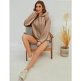 thumbnail image 6 of Womens Oversized Hoodie Fashion Sweatshirt Casual Loose Pullover Hoodies with Drawstring Long Sleeve Outerwear for Daily Wear Light Exercise, Khaki, 2XL, 6 of 9