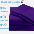 thumbnail image 3 of Universal XL V Berth 4 Piece 100% Egyptian Cotton 800TC The Best Boat V Berth Bedding Fits mattresses up to 4” Depth Durable & Easy Washable - Great Gift for Boaters ( Purple ), 3 of 4