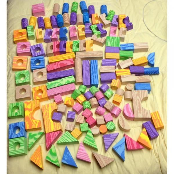 verdes wood grain foam blocks