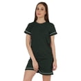 thumbnail image 3 of Inkmeso 2 Pcs Solid Sleepwear Sets For WoMen's Short Sleeve Top And Short Loungewear Set, 3 of 7