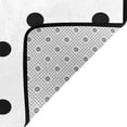 thumbnail image 4 of Area Rugs For Living Room Decor - black polka dots white Soft Anti Slip Throw Washable Rugs 5x7 For Bedroom, Indoor Carpet For Bedroom Living Room 80x58In, 4 of 7