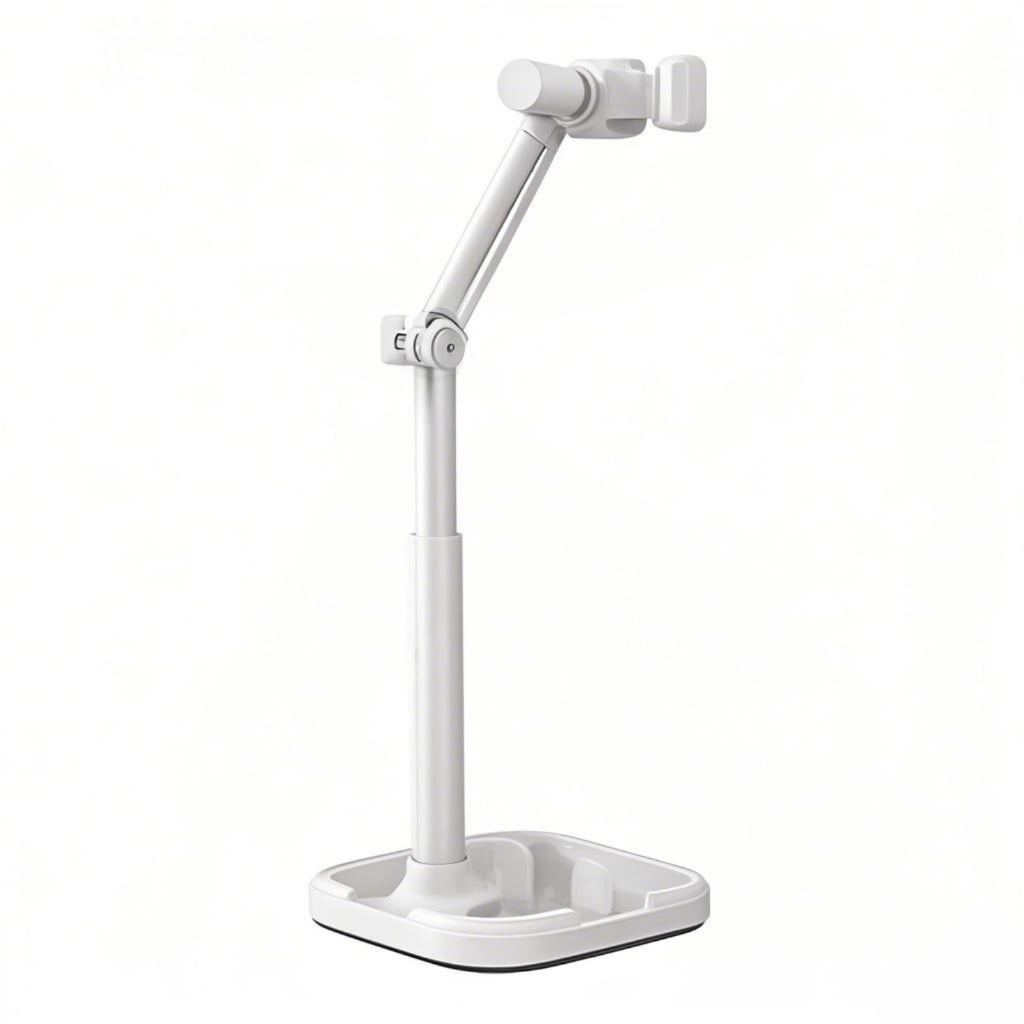 Adjustable Phone Tablet Stand Rotation, Extendable Height 24-36cm & Stable Base For Home Office Streaming