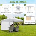 thumbnail image 3 of EastVita 10X10 Ft Instant Pop-Up Canopy Tent with 4 Sidewalls, Waterproof Gazebo, 3 of 8
