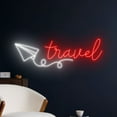 thumbnail image 2 of Handmadetneonsign AirPlane Travel Neon Sign, AirPlane Neon Led Light Art Decor, Travel Neon Wall Decor, 2 of 5