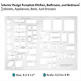 thumbnail image 2 of Herramientas de Dibujo y Formas de Regla para Arquitectura: Juego de 3 para Planos de Casas, Muebles, Cocinas, Edificios y Diseño de Interiores, 2 of 6