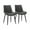 gray, variant on Clipop Faux Leather Dining Chairs Set of 2, Mid Century Modern Armless Chair,for Kitchen,Gray