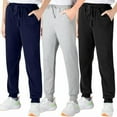 thumbnail image 1 of BIG ELEPHANT Pantalones Deportivos para Niños, Pantalones Deportivos de Algodón con Bolsillos y Cordón, Paquete de 3 (6-15 Años), 1 of 8