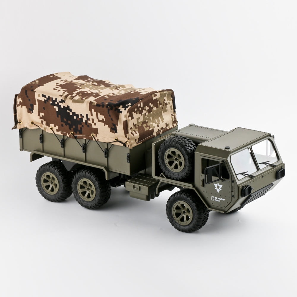 Army Green FY004 Military Transporter w/ Canvas Hood Cover 2.4G 6WD 1/16 RC Car 