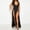 F-208Black, variant on ZHOGXU Women's Dress Sleeveless V Neck Solid Color Side Split Fashion Comfortable Dresses For Nightclub Club Party,Black,L