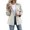 White, variant on Tqcoqu Women's Lightweight Windproof Casual Trench Jacket Lapel Button Down Coat with Plaid Lining and Pockets