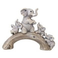 thumbnail image 5 of deevoka Elephant Sculpture Collectible Resin Elephant Statue for Desk Home Bookshelf Gray, 5 of 9