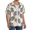 thumbnail image 4 of Honeii 's 70s Disco Ball for men's short-sleeved button-up collared shirt featuring a pocket, perfect for beach vacations, and travel adventures., 4 of 5