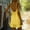 Yellow, variant on BUIGTTKLOP Backless Cami Dress for Women Cotton Linen Open Back House Lounge Loose Dresses Spaghetti Strap Summer Beach Flowy Sundress