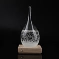 thumbnail image 4 of Glass Drop shaped  Bottle Desktop Weather Station Predictor with LED Wooden Base M, 4 of 7