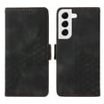 thumbnail image 5 of ELEHOLD For Samsung Galaxy S22 Leather Wallet Phone Case, Embossed Diamond Folio Flip Cover, Card Holder Cash Slot, Stand Support, Wrist Strap Lanyard -Black, 5 of 10