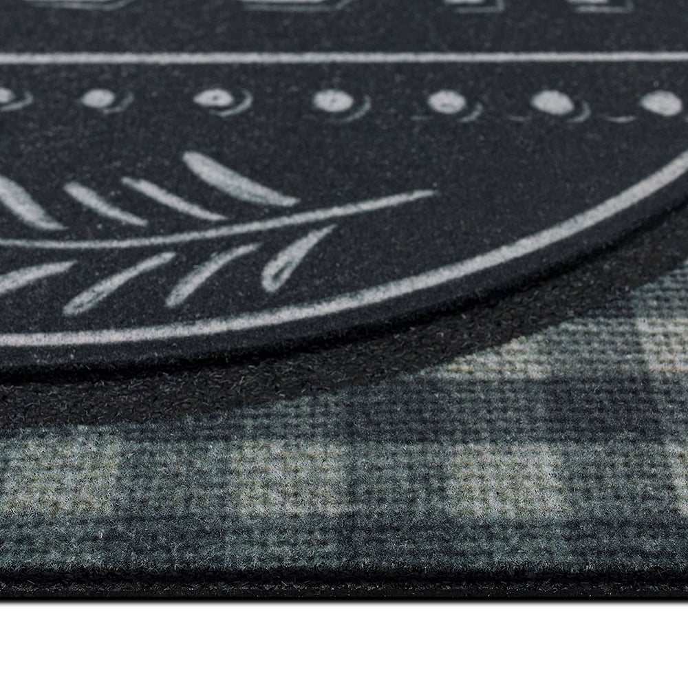Mohawk Home Farmhouse Chalkboard Outdoor Polyester Door Mat, Grey, 1' 6" X 2' 6"
