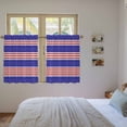 thumbnail image 4 of 4th of July Kitchen Curtains, Blue Star Red Striped Independence Day Light Filtering Window Curtain Panels, 2Pcs Rod Pocket Window Treatments Set for Study Room Bathroom Bedroom 52x54 Inches, 4 of 9