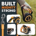 thumbnail image 4 of Mighty Paw Retractable Dog Leash 2.0 16' Nylon, Stainless Steel All Lifestages Reflective Dog Retractable Leash, Orange (0 - 50 lbs), 4 of 10