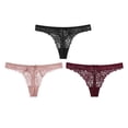 thumbnail image 2 of Calzoncillos de encaje tangas de mujer de cintura baja 3 piezas para uso diario ANGGREK Otros, 2 of 8